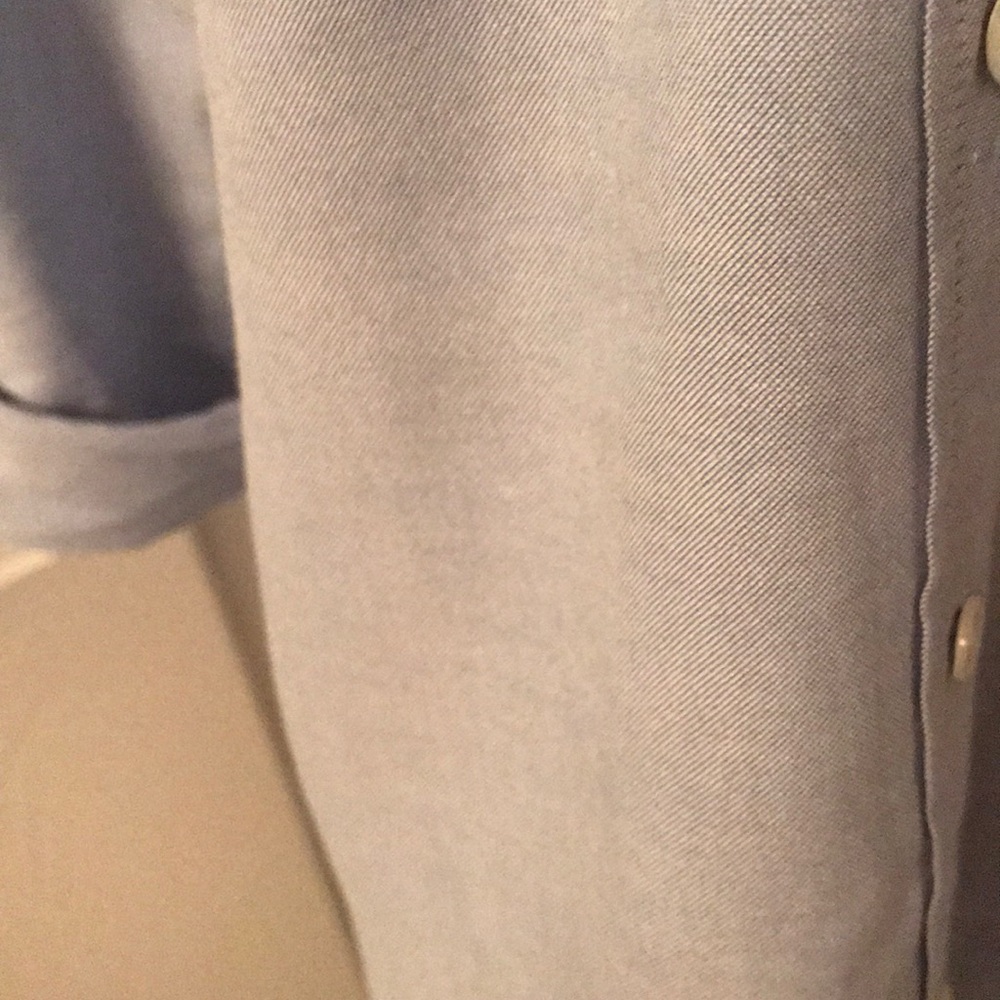 Jcrew Chambray Button Down Embellished Collar Vguc - image 3